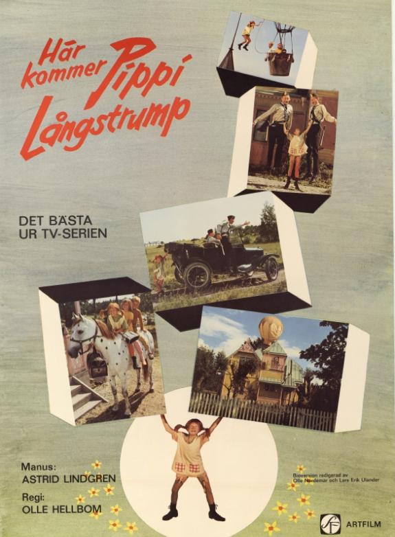 Här kommer Pippi Långstrump poster